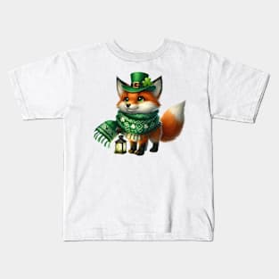 St Patricks Fox Kids T-Shirt